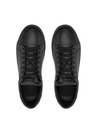 Calvin Klein Sneakersy Low Top Lace Up Woven HM0HM01767 Czarny. Kolor: czarny. Materiał: skóra