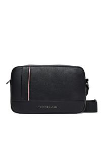 TOMMY HILFIGER - Tommy Hilfiger Saszetka Th Central Ew Reporter AM0AM13635 Czarny. Kolor: czarny. Materiał: skóra