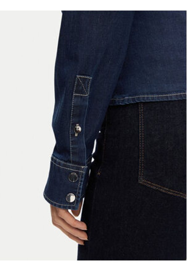 Guess Koszula W5RH69 D5HJ1 Granatowy Regular Fit. Kolor: niebieski. Materiał: bawełna