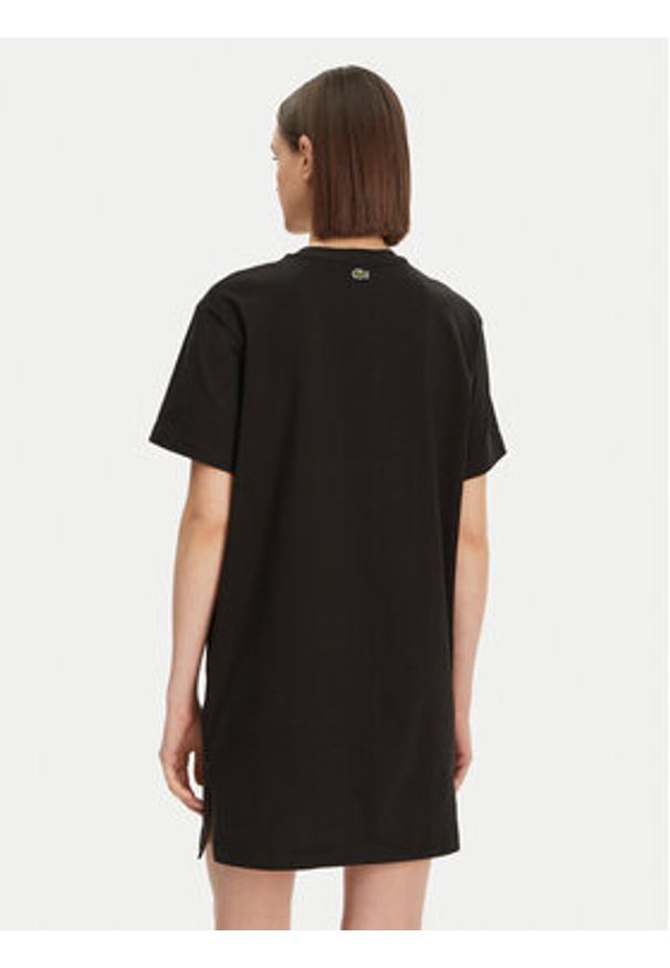 Lacoste Sukienka codzienna EF9573 Czarny Regular Fit. Okazja: na co dzień. Kolor: czarny. Materiał: bawełna. Typ sukienki: proste. Styl: casual