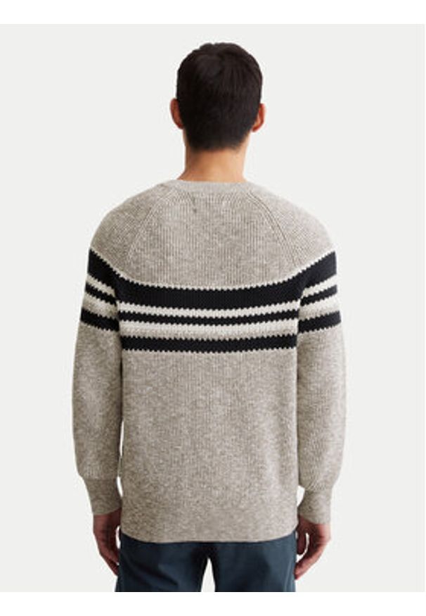 Marc O'Polo Sweter 428 5020 60332 Beżowy Regular Fit. Typ kołnierza: polo. Kolor: beżowy. Materiał: bawełna