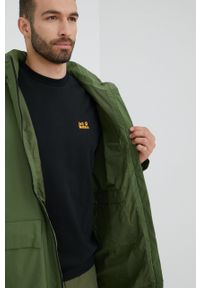 Jack Wolfskin kurtka outdoorowa Norden Port kolor zielony. Typ kołnierza: kaptur. Kolor: zielony. Materiał: materiał, włókno #2