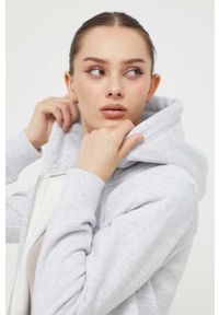 Superdry bluza damska kolor szary z kapturem melanżowa. Typ kołnierza: kaptur. Kolor: szary. Materiał: włókno, dzianina, materiał. Wzór: melanż #5