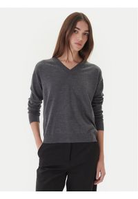Weekend Max Mara Sweter Fiocchi 2525366042 Szary Regular Fit. Kolor: szary. Materiał: wełna