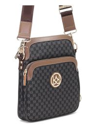 Kazar - Tekstylna listonoszka damska w ciekawy wzór. Kolor: brązowy. Materiał: skórzane. Styl: casual #2