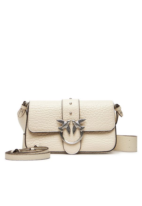 Pinko - PINKO Torebka Love One Mini Slouchy Fl Al 25-26 PLTT 104340 A2JU Écru. Materiał: skórzane
