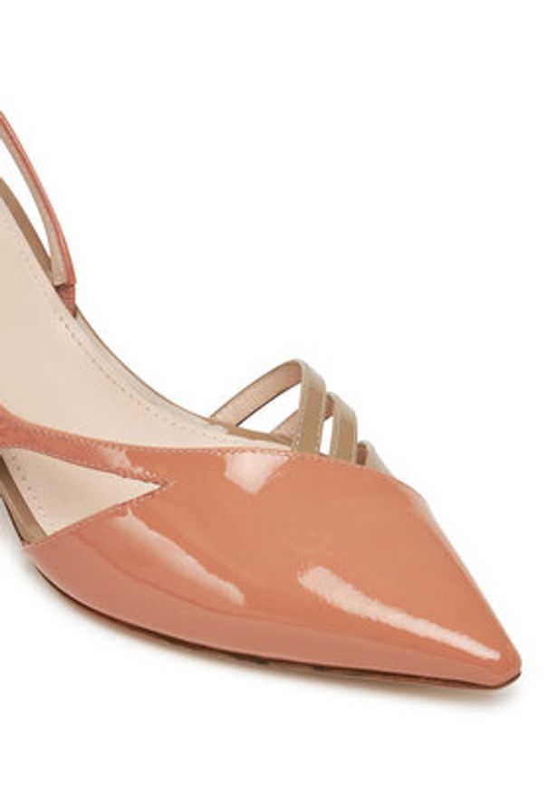 Pollini Sandały PA10105C0MPC160A Beżowy. Kolor: beżowy. Materiał: skóra