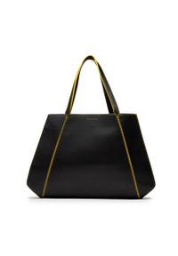 Trussardi Jeans - Torebka Trussardi Sagaria Shopping Ew 75B01403 K299. Kolor: czarny. Materiał: skórzane #1