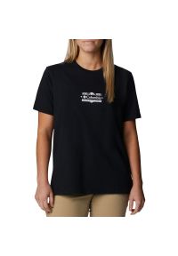 columbia - Koszulka Columbia Boundless Beauty 2036581010 - czarna. Kolor: czarny. Materiał: dzianina, bawełna. Długość rękawa: krótki rękaw. Długość: krótkie