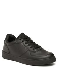 Sneakersy PULSE UP RS-2022W06042 Black. Kolor: czarny. Materiał: skóra