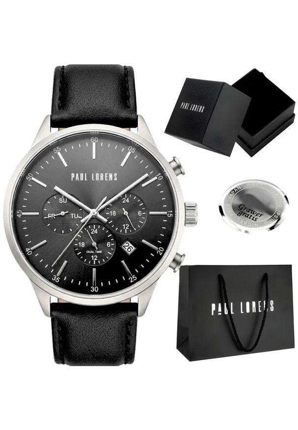 Zegarek Paul Lorens Zegarek męski LARGO Dual Time
