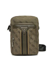 Guess Saszetka HMMIST P5163 Khaki. Kolor: brązowy. Materiał: skóra