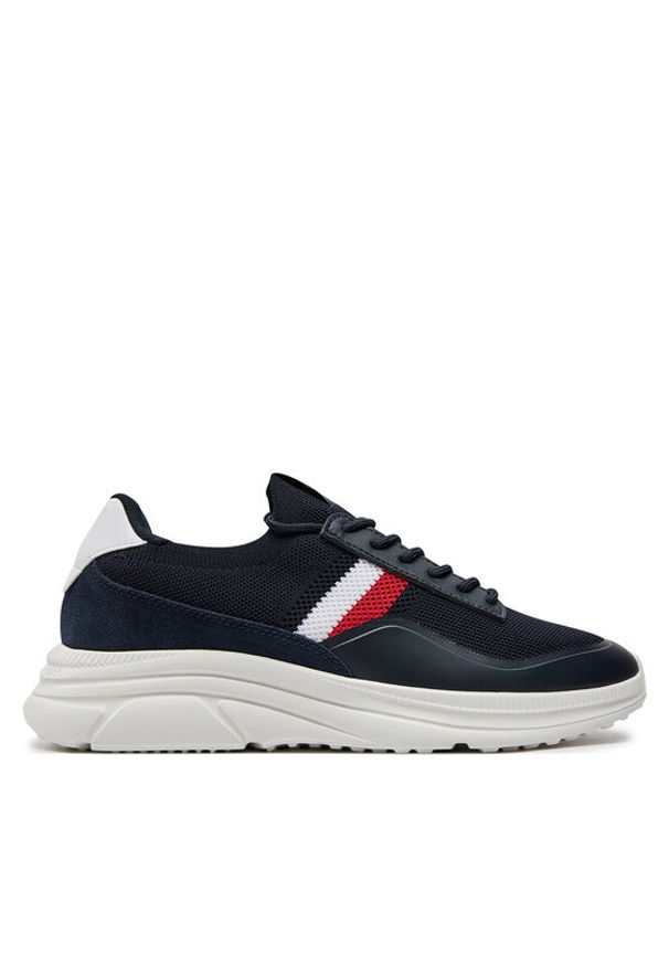 TOMMY HILFIGER - Tommy Hilfiger Sneakersy Modern Runner Premium Knit FM0FM05135 Granatowy. Kolor: niebieski