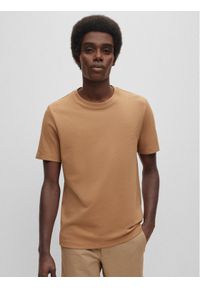BOSS - Boss T-Shirt Tiburt 240 50452680 Beżowy Regular Fit. Kolor: beżowy. Materiał: bawełna