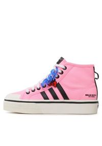 Adidas - adidas Sneakersy Nizza Platform Mid HQ4509 Różowy. Kolor: różowy. Materiał: materiał. Obcas: na platformie #6