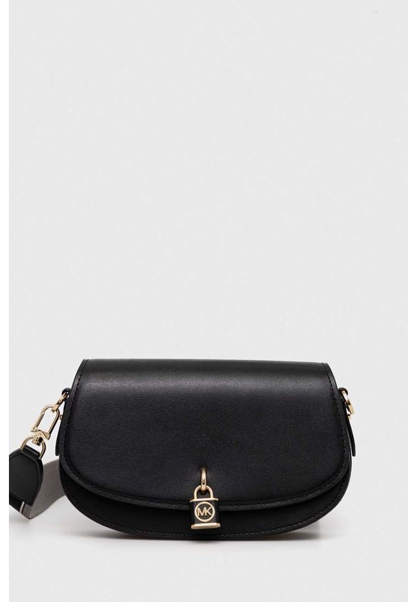MICHAEL Michael Kors torebka skórzana kolor czarny. Kolor: czarny. Materiał: skórzane