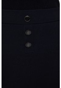 TOMMY HILFIGER - Tommy Hilfiger Spódnica kolor czarny mini rozkloszowana. Kolor: czarny. Materiał: dzianina #3