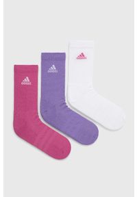 adidas Performance skarpetki 3-pack kolor różowy. Kolor: różowy. Materiał: włókno, materiał #1