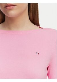 TOMMY HILFIGER - Tommy Hilfiger Sweter WW0WW40099 Różowy jasny Regular Fit. Kolor: różowy. Materiał: syntetyk #3