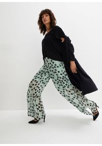 bonprix - Koszulka z plisą guzikową. Kolor: czarny. Styl: elegancki #3