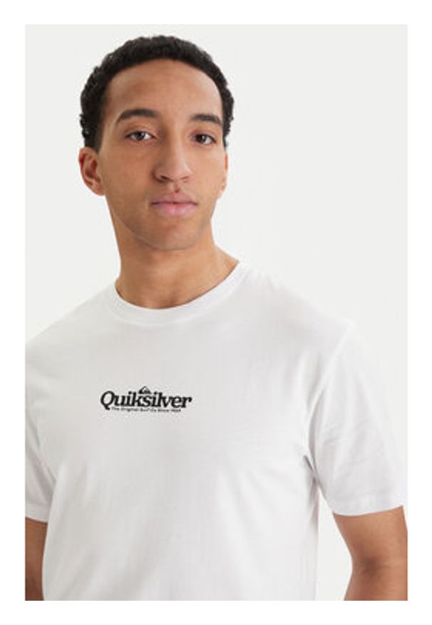 Quiksilver T-Shirt EQYZT08174 Biały Regular Fit. Kolor: biały. Materiał: bawełna