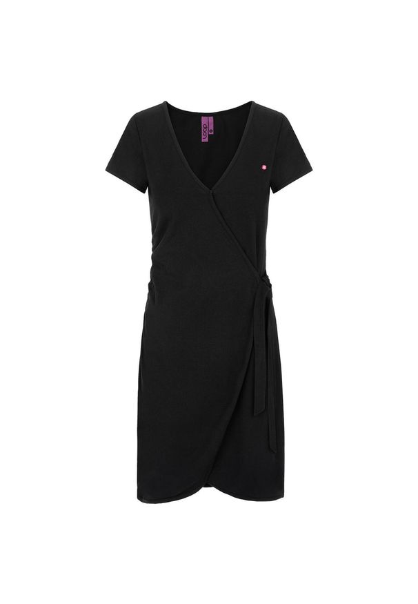 WOMEN'S HEALTH - LOAP Absanuta damska sukienka kopertowa S. Kolor: fioletowy. Materiał: materiał. Sezon: lato. Typ sukienki: kopertowe. Styl: sportowy