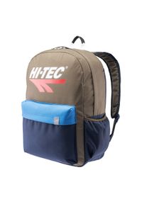 Hi-tec - Plecak miejski szkolny sportowy Hi-Tec Brigg 90S granatowo-brązowy 28L. Kolor: wielokolorowy. Styl: sportowy #1