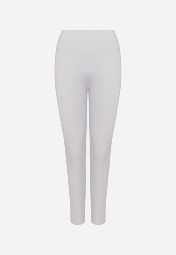Born2be - Jasnoniebieskie Legginsy z Wysokim Stanem Parefia. Okazja: na co dzień. Stan: podwyższony. Kolor: niebieski. Materiał: dzianina, materiał. Styl: sportowy, casual