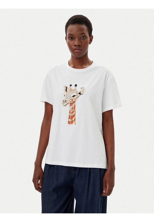 Liu Jo T-Shirt WA5230 JS904 Biały Regular Fit. Kolor: biały. Materiał: bawełna