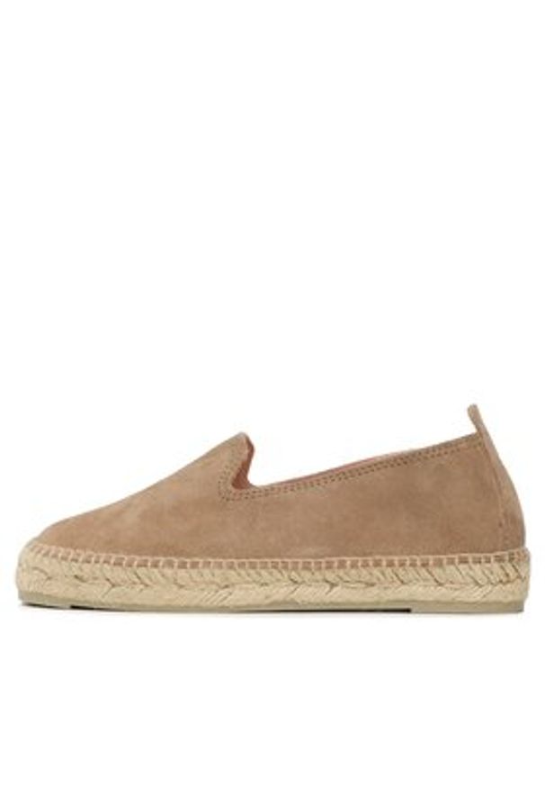 Manebi Espadryle Flat Espardilles W 1.9 N0 Beżowy. Kolor: beżowy. Materiał: zamsz, skóra
