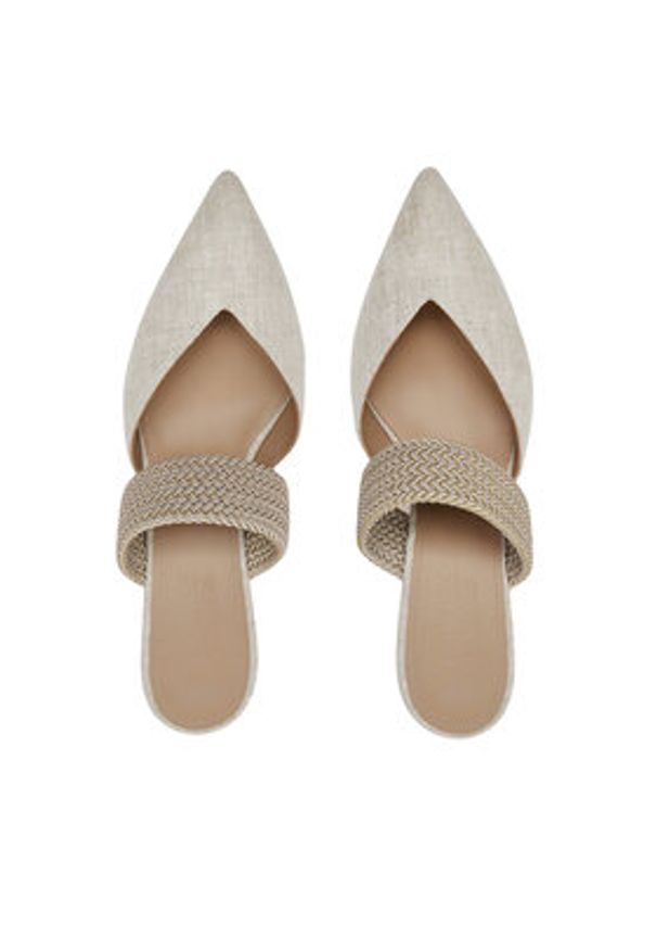 MALONE SOULIERS Klapki Maisie 45-154 Beżowy. Kolor: beżowy. Materiał: materiał