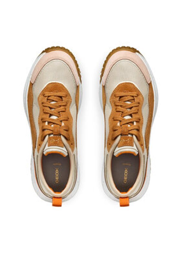 Geox Sneakersy D Oliviera + Grip D55VNA 0AS22 CH66N Beżowy. Kolor: beżowy. Materiał: materiał