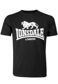 T-shirt o klasycznym kroju Lonsdale Logo. Kolor: czarny #2