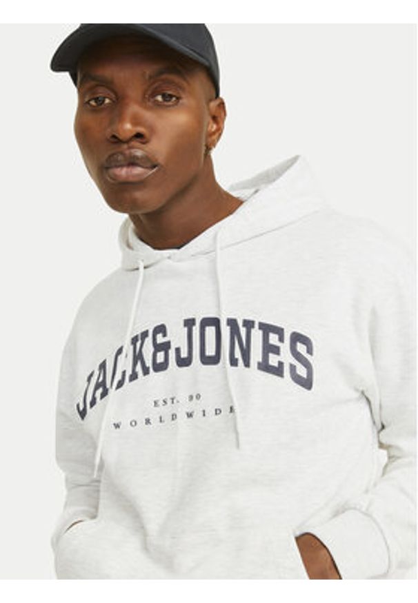 Jack & Jones - Jack&Jones Bluza 12256521 Szary Relaxed Fit. Kolor: szary. Materiał: syntetyk
