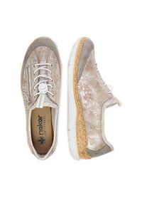 Rieker Półbuty N42K6-40 Szary. Kolor: szary. Materiał: materiał #9