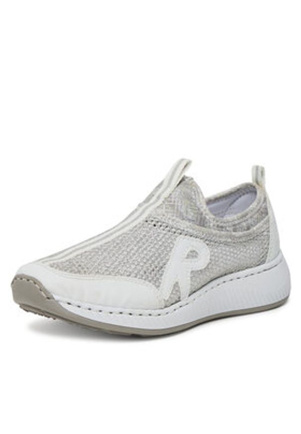 Rieker Sneakersy N5554-81 Biały. Kolor: biały. Materiał: materiał