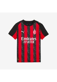 Koszulka piłkarska dla dzieci oficjalna Puma AC Milan 25/26 domowa. Materiał: materiał. Sport: piłka nożna