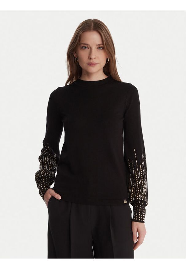 Artigli Sweter ACMA002879 Czarny Regular Fit. Kolor: czarny. Materiał: wiskoza