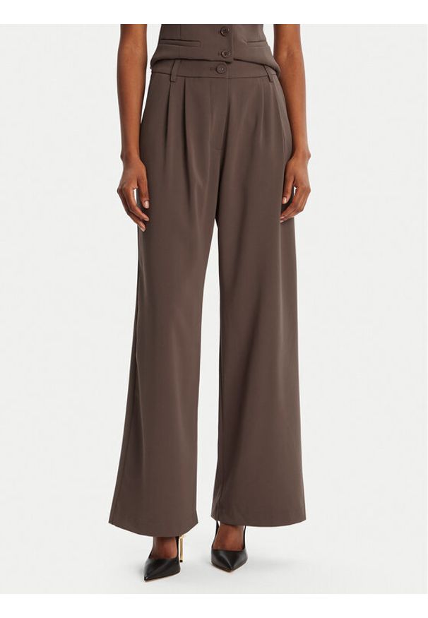 BARDOT - Bardot Spodnie materiałowe Sloane Straight 58620PB3 Brązowy Regular Fit. Kolor: brązowy. Materiał: syntetyk