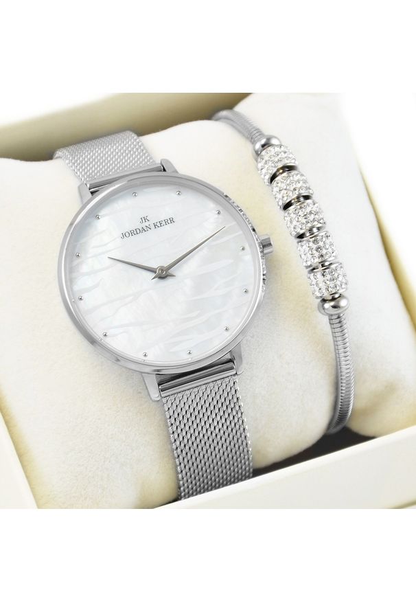 Zegarek Jordan Kerr Zestaw damski zegarek LA PLANA- G3003 + bransoletka