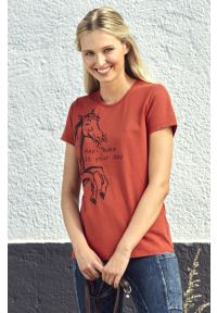 T-shirt marki Cellbes Equestrian. Kolor: czerwony. Materiał: materiał #1