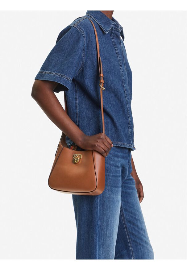 Lauren Ralph Lauren - LAUREN RALPH LAUREN Torebka 431966750002 Brązowy. Kolor: brązowy. Materiał: skórzane