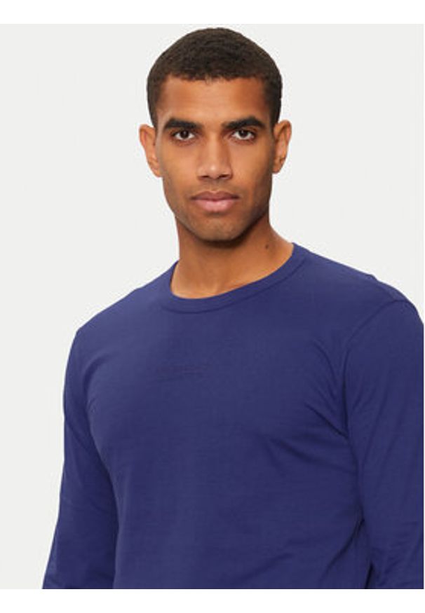 United Colors of Benetton - United Colors Of Benetton Longsleeve 30964M017 Niebieski Slim Fit. Kolor: niebieski. Materiał: bawełna. Długość rękawa: długi rękaw