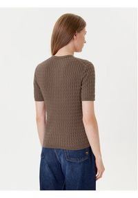 TOMMY HILFIGER - Tommy Hilfiger Kardigan WW0WW45707 Brązowy Slim Fit. Kolor: brązowy. Materiał: bawełna #5