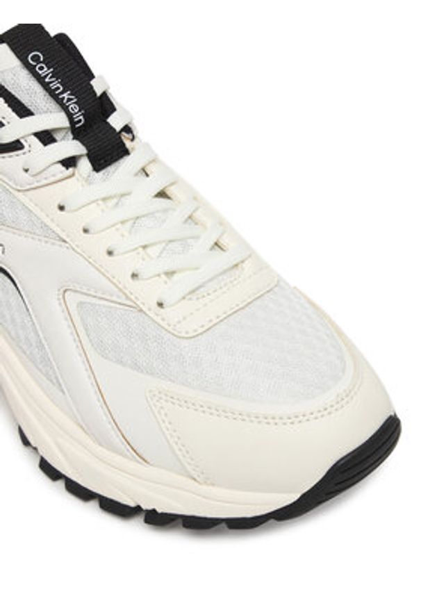 Calvin Klein Sneakersy Hike Run Ckstripe Mesh HW0HW03002 Biały. Kolor: biały. Materiał: materiał. Sport: bieganie