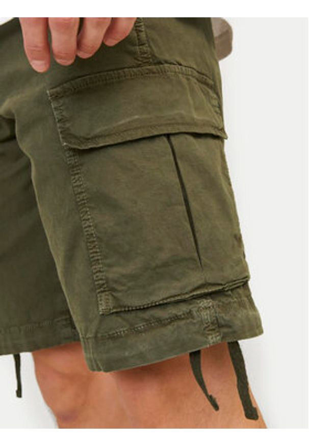 Jack & Jones Szorty materiałowe Cole 12253122 Zielony Loose Fit. Kolor: zielony. Materiał: bawełna