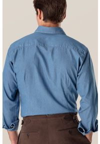 Eton - ETON - Koszula. Typ kołnierza: kołnierzyk klasyczny. Kolor: niebieski. Materiał: materiał. Długość rękawa: długi rękaw. Długość: długie. Wzór: gładki. Styl: klasyczny #4