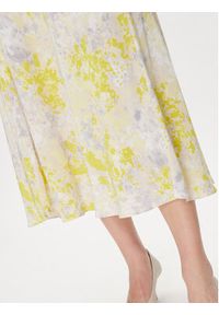 Calvin Klein Sukienka letnia Print Abstract Ecovero Vn Dress LV044B059G Żółty Regular Fit. Kolor: żółty. Materiał: wiskoza. Wzór: nadruk. Sezon: lato #4