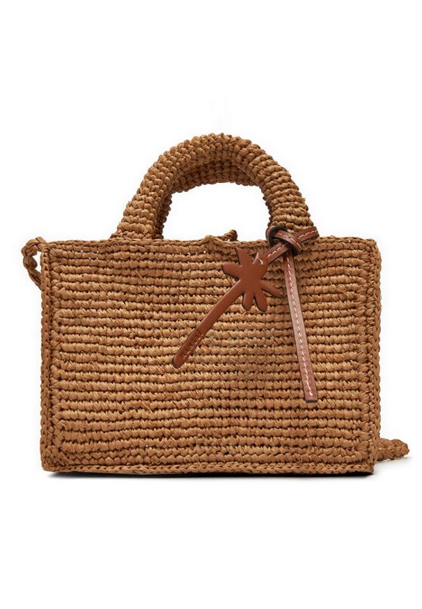 Manebi Torebka Handcrafted Raffia Sunset Bag Mini V 2.2 CO Beżowy. Kolor: beżowy
