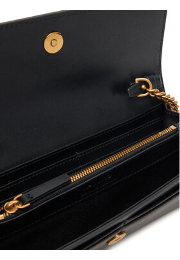 Pinko - PINKO Torebka Love Tiny Brids Wallet C AI 25-26 PCPL 103765 A0F1 Czarny. Kolor: czarny. Materiał: skórzane